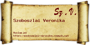 Szoboszlai Veronika névjegykártya